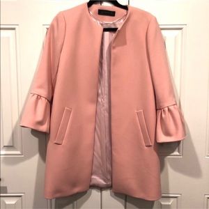 Zara pink bell sleeve coat